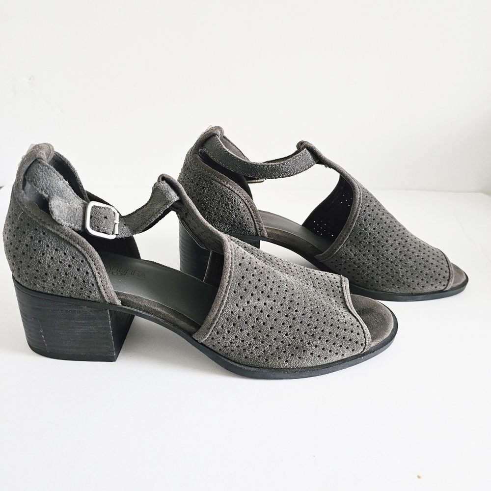 Koolaburra by UGG sandals gray Ashlyn suede open tie 10 comfortable - Picture 3 of 9